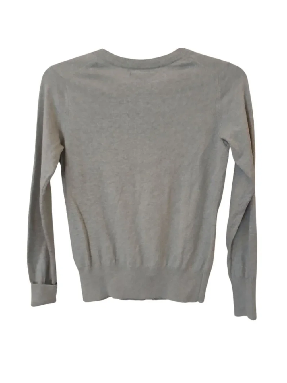 G.H. Bass & Co. Womens Small Gray Studded Cotton Cashmere Cardigan Sweater #D-20